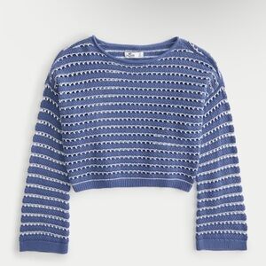 Hollister Easy Crochet Style Crew Sweater